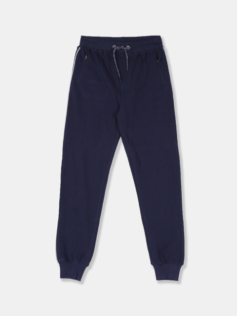 Cherokee Boys Navy Blue Solid Knitted Joggers