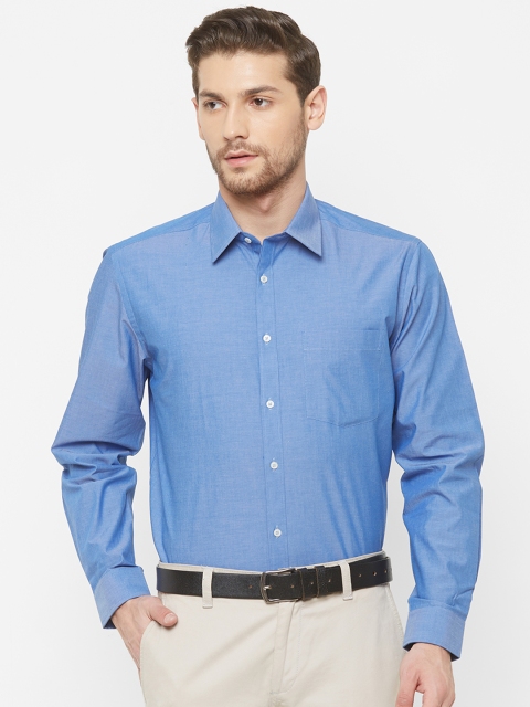 EQUINOX Men Blue Regular Fit Solid Formal Shirt