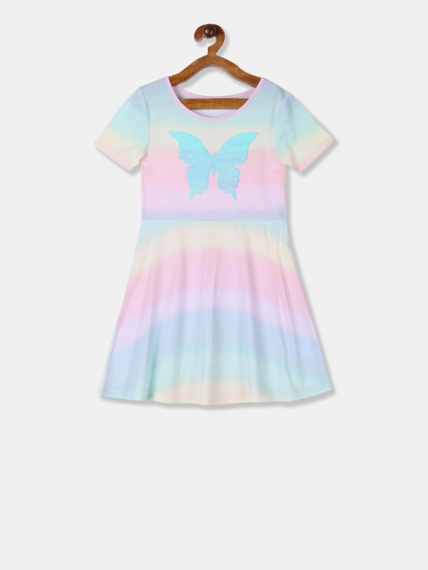 The Childrens Place Girls Multicoloured Flippy Sequin Dyed Fit and Flare Dress, Multi
The Childrens Place Girls Multicoloured Flippy Sequin Dyed Fit and Flare Dress, Multi