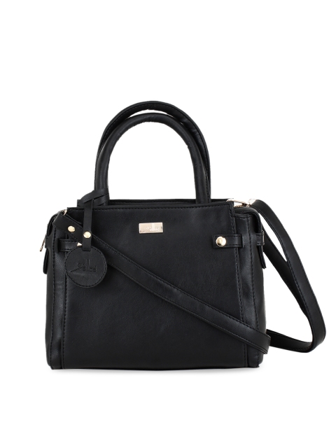 yelloe Black Solid Handheld Bag