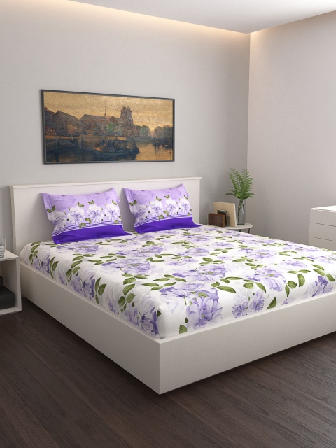 daybreak White & Lavender Floral 180 TC Cotton 1 Queen Bedsheet with 2 Pillow Covers
daybreak White & Lavender Floral 180 TC Cotton 1 Queen Bedsheet with 2 Pillow Covers