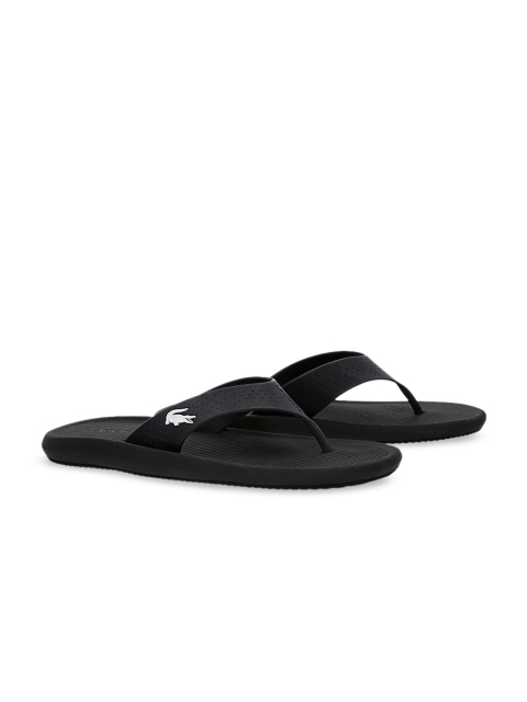 Lacoste Men Black Solid Thong Flip-Flops