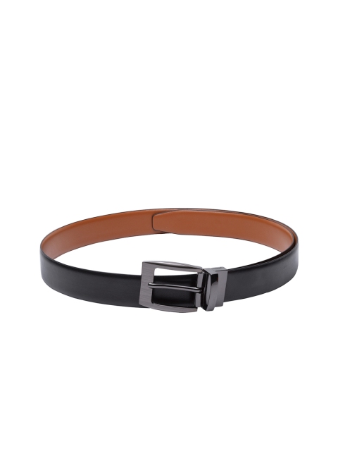 Apsis Men Black Textured Reversible Belt