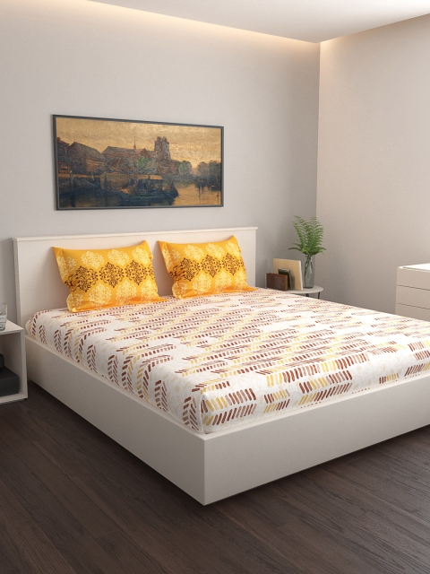 daybreak Off-White & Yellow Abstract 180 TC Cotton 1 Queen Bedsheet with 2 Pillow Covers
daybreak Off-White & Yellow Abstract 180 TC Cotton 1 Queen Bedsheet with 2 Pillow Covers