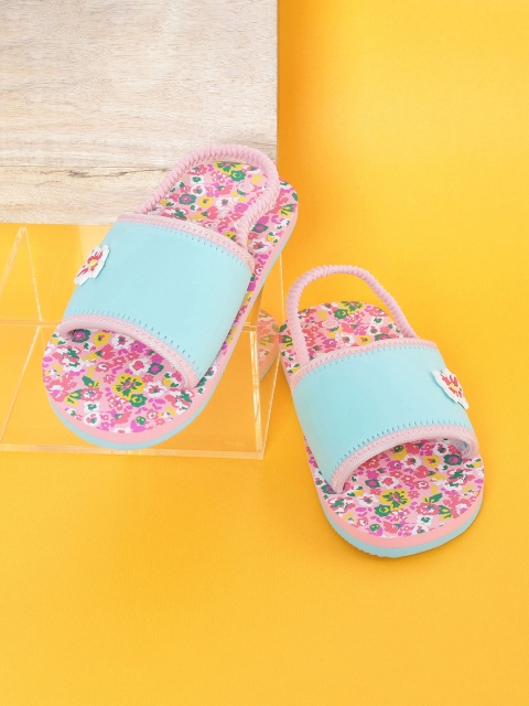 Fame Forever by Lifestyle Girls Turquoise Blue & Pink Printed Slip-On