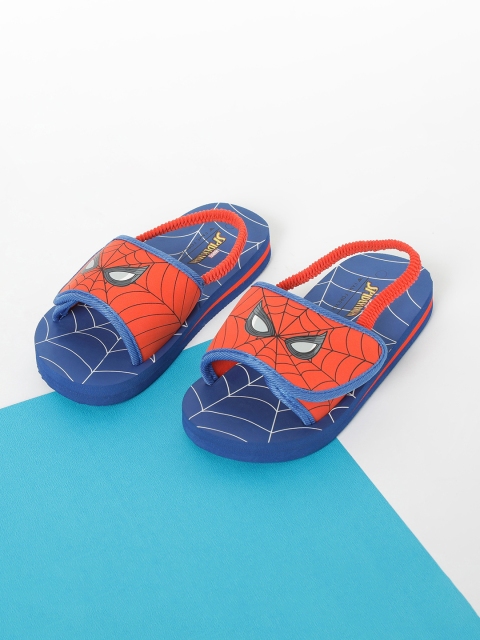 Fame Forever by Lifestyle Boys Blue & Red Spiderman Printed Sliders