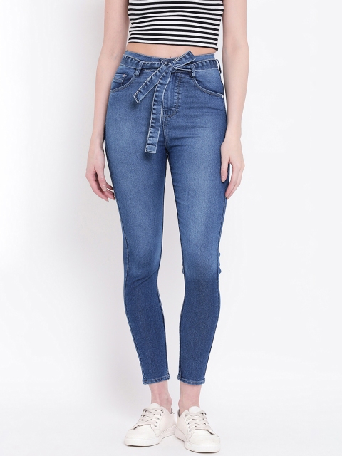 Code 61 Women Blue Skinny Fit High-Rise Clean Look Stretchable Jeans
