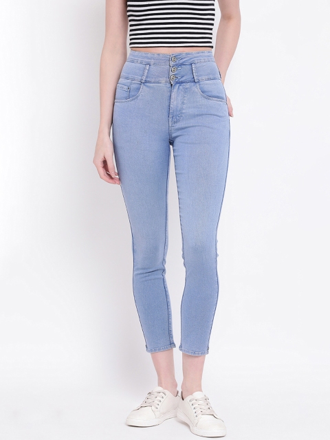 Code 61 Women Blue Skinny Fit High-Rise Clean Look Stretchable Jeans