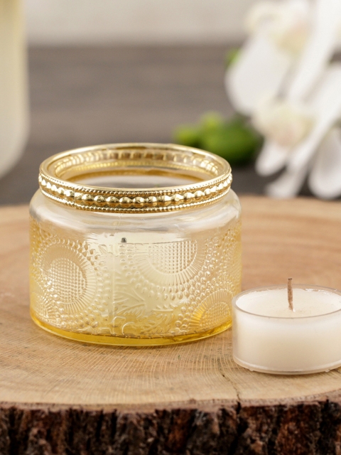 Pure Home and Living Set Of 4 Gold-Coloured T-Light Candle Honder