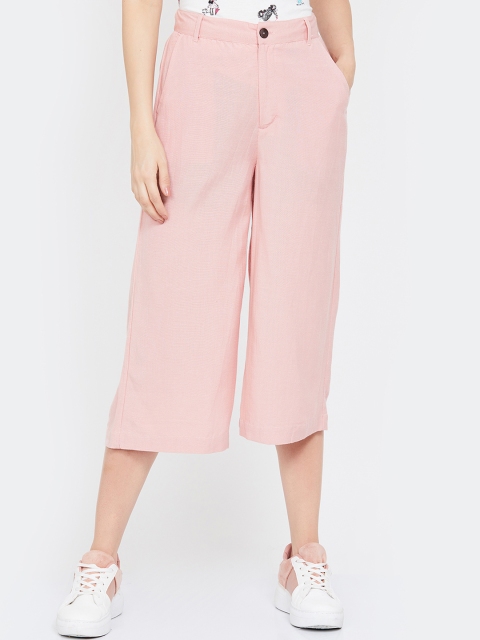 Bossini Women Pink Regular Fit Solid Culottes