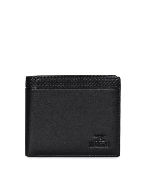 ESBEDA Men Black Solid Two Fold Wallet
