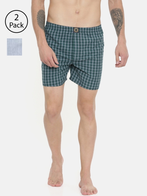 Joven Men Pack of 2 Boxers JB2N074, Green