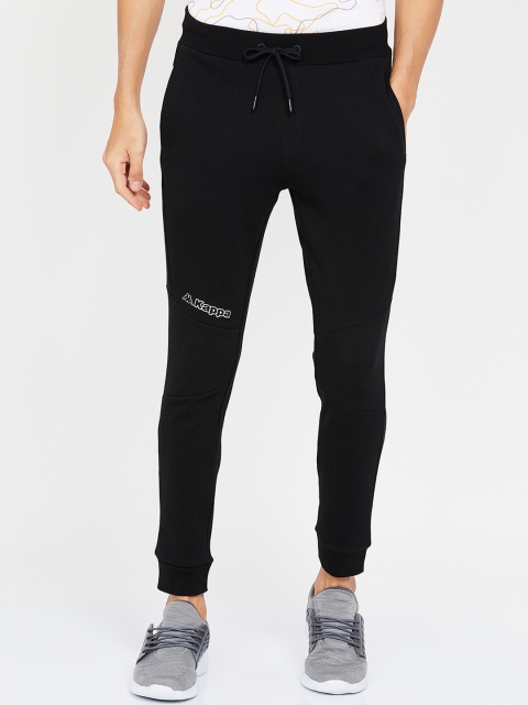 Kappa Men Black Solid Joggers