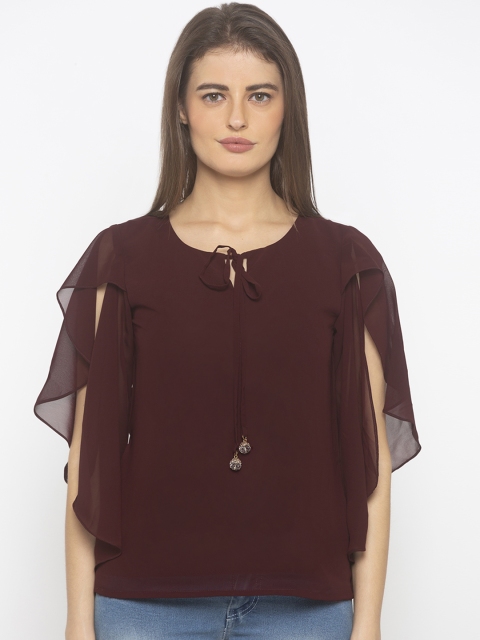 Iti Women Brown Solid Top