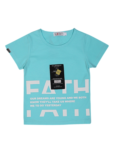 Noddy Boys Blue Printed Round Neck T-shirt