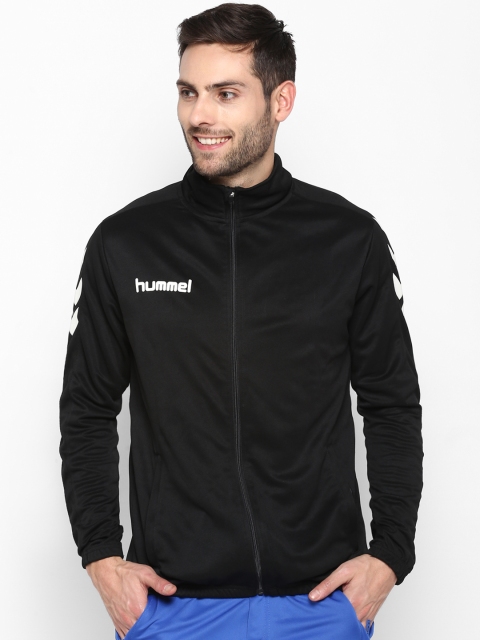hummel Men Black Solid Sporty Jacket