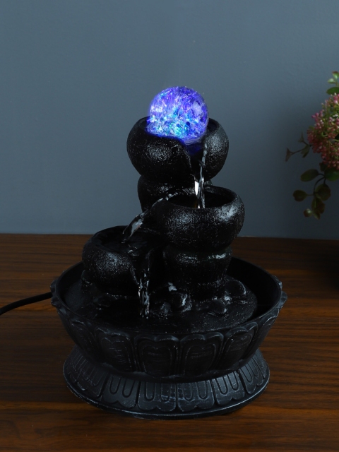 House Of Accessories Black Textured Flowing Water Indoor Fountain with Light
House Of Accessories Black Textured Flowing Water Indoor Fountain with Light