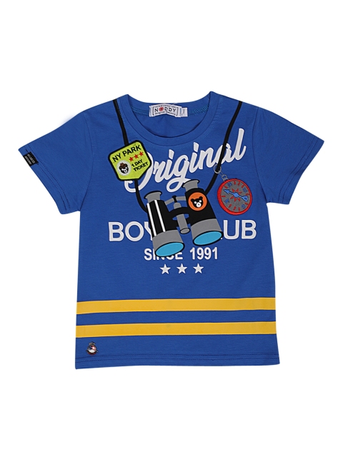 Noddy Boys Blue Printed Round Neck T-shirt