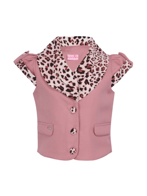 CUTECUMBER Girls Pink Printed Shirt Style Top