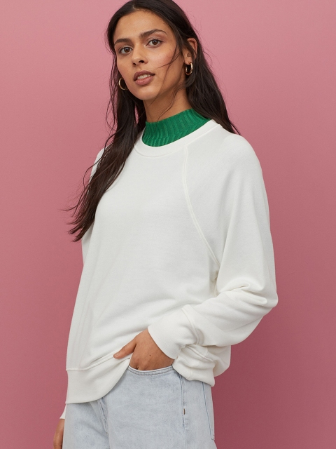 H&M White Sweatshirt
