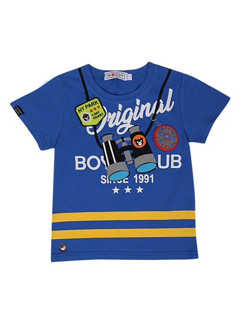 Noddy Boys Blue Printed Round Neck T-shirt