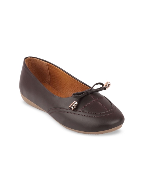 FAUSTO Women Brown Solid Ballerinas