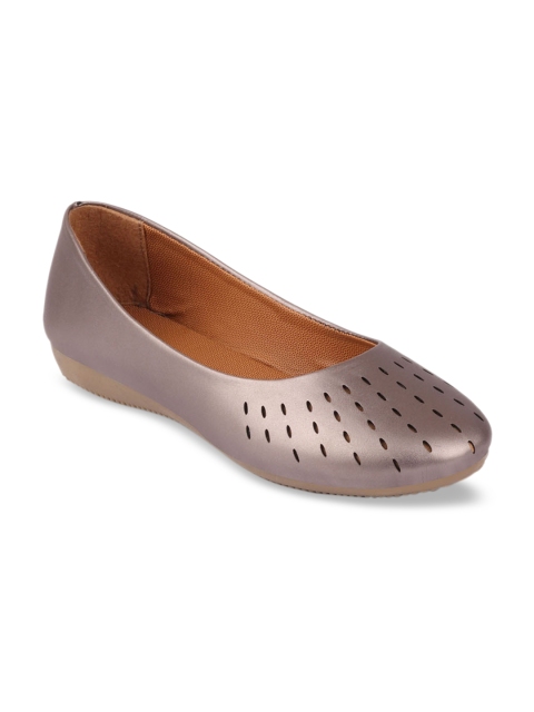 FAUSTO Women Grey Solid Ballerinas