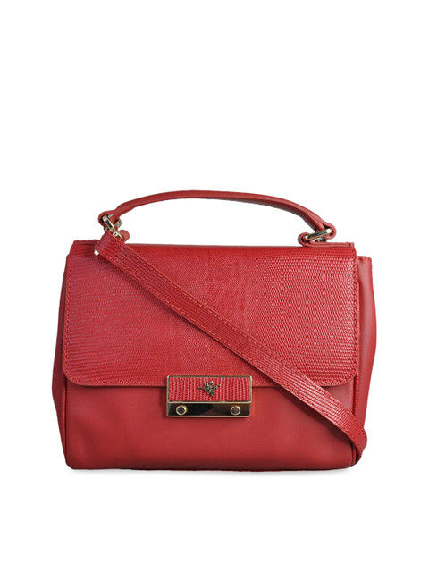 ILEX Red Textured Leather Handheld Bag 
ILEX Red Textured Leather Handheld Bag