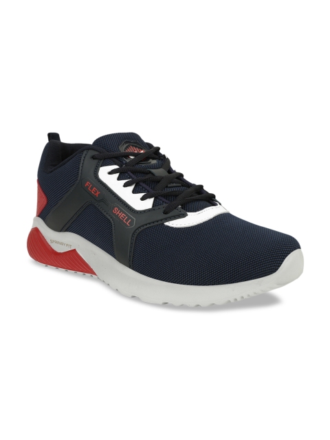 Campus Men Navy Blue & Red Elfin Mesh Running Shoes