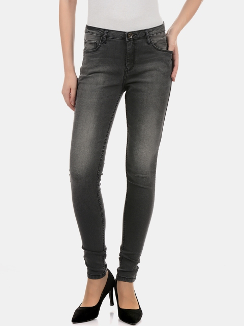 Carrera Women Black Slim Fit Mid-Rise Clean Look Jeans