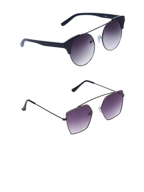 EPICINK hob Unisex Set Of 2 UV Protected Sunglasses EPSG-1955202-2255601, Grey