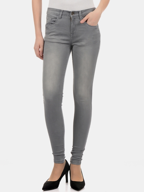 Carrera Women Grey Skinny Fit Mid-Rise Clean Look Jeans
