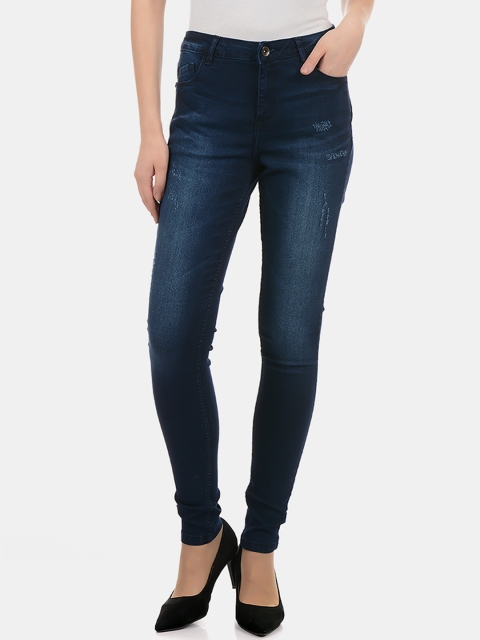 Carrera Women Blue Skinny Fit Mid-Rise Clean Look Jeans