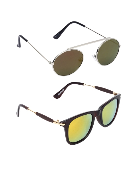 EPICINK hob Unisex Set Of 2 UV Protected Sunglasses EPSG-5716403-1973505, Olive
