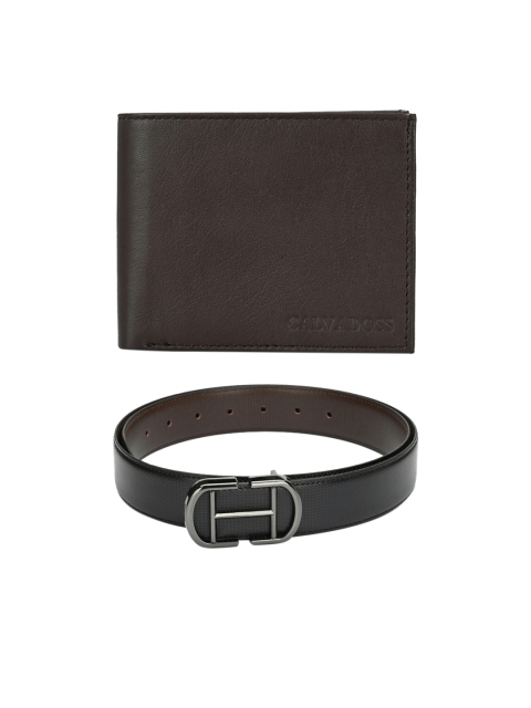 Calvadoss Men Premium Belt & Wallet Gift Set, Black