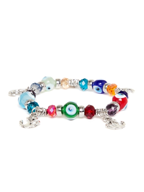 ZeroKaata Women Multicoloured Anchor Charm Bracelet, Multi