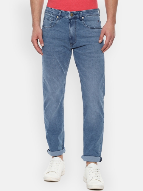 Louis Philippe Jeans Men Blue Regular Fit Mid-Rise Clean Look Jeans