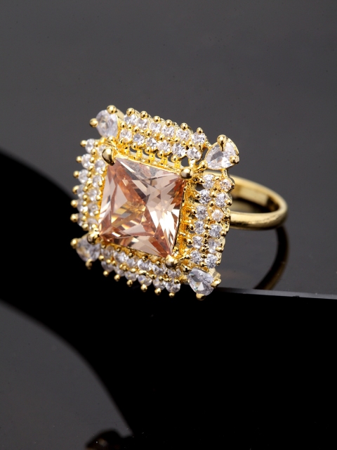 Bhana Fashion Gold-Plated White American Diamond Studded Handcrafted Square Finger Ring
Bhana Fashion Gold-Plated White American Diamond Studded Handcrafted Square Finger Ring