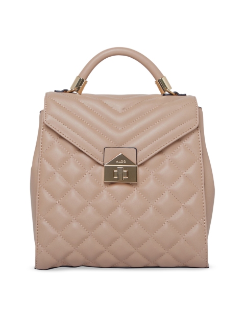 ALDO Women Beige Solid Backpack