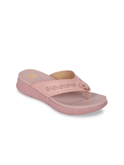 Sole To Soul Women Pink Textured Heels