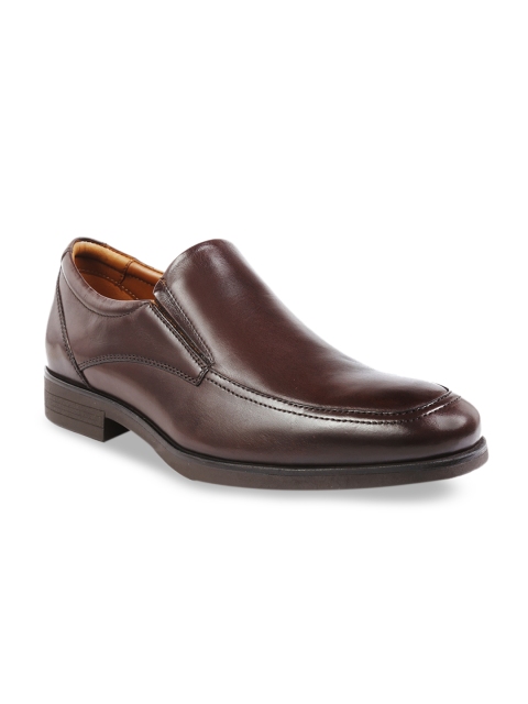 one8 Select BY VIRAT KOHLI Men Brown Solid Men's Full Grain Lined Leather Formal Achiever Slip-Ons