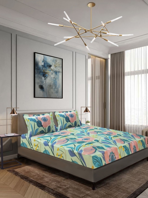 Aura Multicoloured Floral 140 TC Polyester 1 Queen Bedsheet with 2 Pillow Covers, Multi
Aura Multicoloured Floral 140 TC Polyester 1 Queen Bedsheet with 2 Pillow Covers, Multi