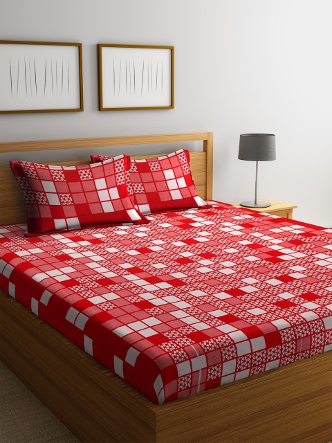 Home Sizzler Red & White Geometric 130 TC Polyester 1 Queen Bedsheet with 2 Pillow Covers
Home Sizzler Red & White Geometric 130 TC Polyester 1 Queen Bedsheet with 2 Pillow Covers