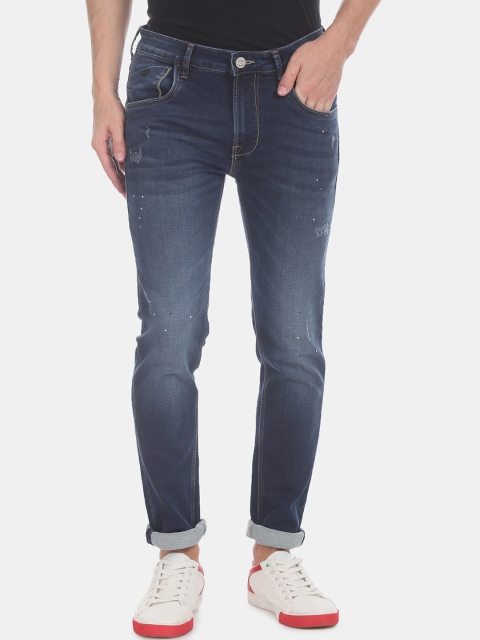 Ed Hardy Men Blue Slim Fit Mid-Rise Clean Look Stretchable Jeans