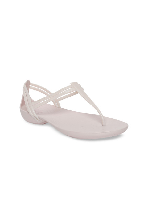 Crocs Isabella Women Off-White Solid Open Toe Flats 
Crocs Isabella Women Off-White Solid Open Toe Flats