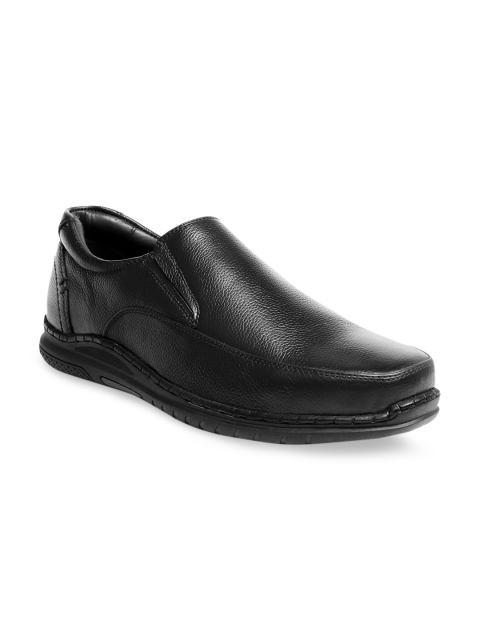 one8 Select BY VIRAT KOHLI Men Black Solid Classic Leather Formal Achiever Slip Ons