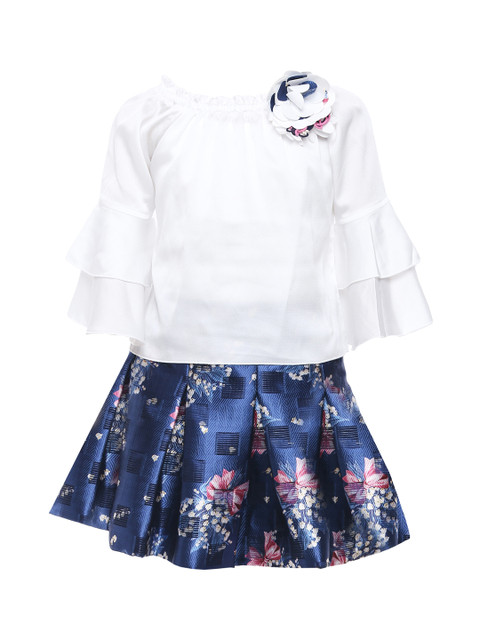 Tiny Baby Girls White & Blue Solid Top with Skirt
Tiny Baby Girls White & Blue Solid Top with Skirt