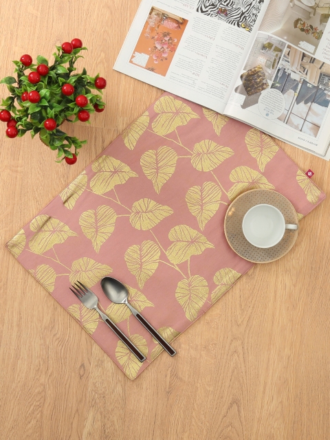 India Circus by Krsnaa Mehta Set of 6 Rose Pink & Beige Leaf Creeper Table Placemats
India Circus by Krsnaa Mehta Set of 6 Rose Pink & Beige Leaf Creeper Table Placemats