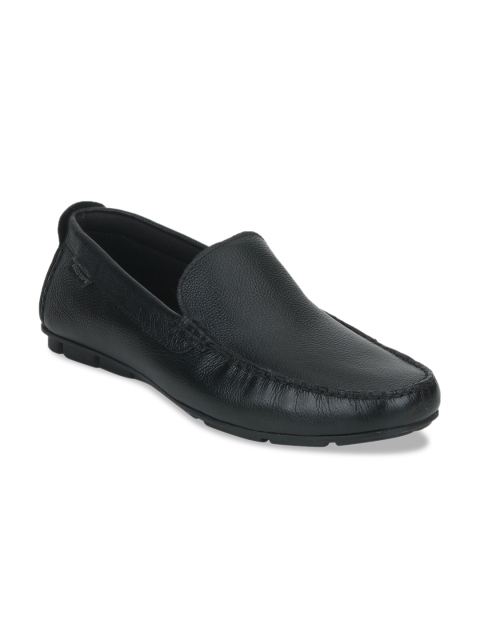 Red Tape Men Black Solid Leather Formal Loafers