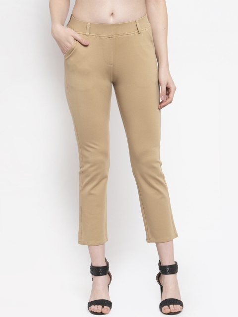 Westwood Women Beige Solid Slim-Fit Treggings